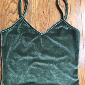 Tilly's Full Tilt Velvet Crop Tank Cami Small NWT